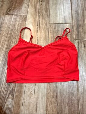 Kortni Jeane Red V'D Crop Swimsuit Top
